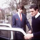 Jeremy Bamber, convicted of the killings of Neville and June Bamber, daughter Sheila Caffell and her twin boys, in 1985, is pictured in handcuffs, escorted by police