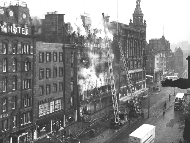 The beautiful, mansard-roofed C&A Modes department store was destroyed in a terrible blaze in November 1955.