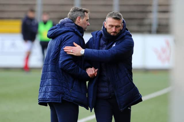 David McCracken and Lee Miller have been dismissed by Falkirk. Picture: MIchael Gillen.