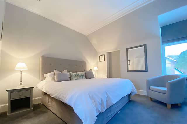 One of the refurbished rooms in the Cairngorm Guest House, which is well placed for exploring the surrounding landscape, and handy for the town's amenities.