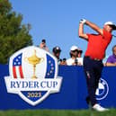 Team USA member Brian Harman tees off on the 15th hole during a practice round prior to the 2023 Ryder Cup at Marco Simone Golf Club in Rome. Picture: Mike Ehrmann/Getty Images.