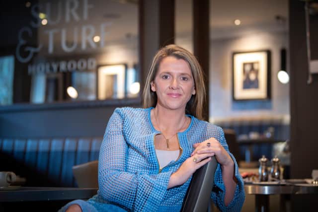 Macdonald Hotels & Resorts has announced the appointment of Tara O’Neill as chief executive officer, who is pictured at the Macdonald Holyrood Hotel, Edinburgh. Picture by Lesley Martin