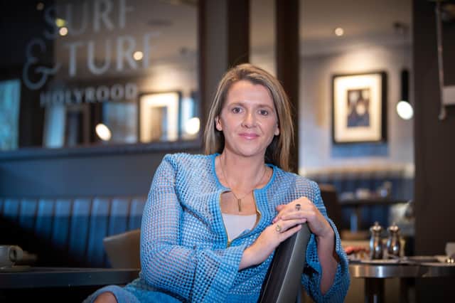 Macdonald Hotels & Resorts has announced the appointment of Tara O’Neill as chief executive officer, who is pictured at the Macdonald Holyrood Hotel, Edinburgh. Picture by Lesley Martin