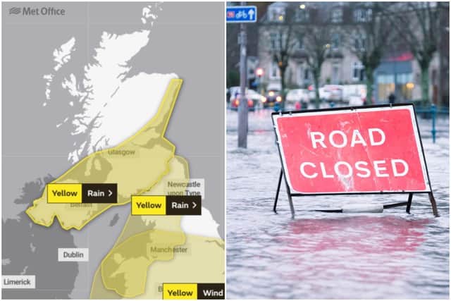 Scots have been told to expect heavy rain later this week as the Met Office imposed a Yellow warning over large parts of the country.