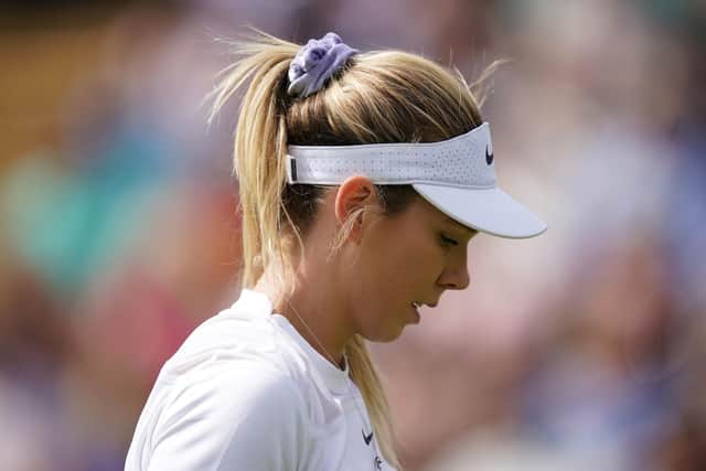 Katie Boulter's emotional Wimbledon adventure is over after a straight=sets defeat