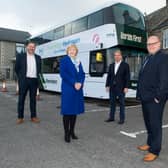 Aberdeen has taken delivery of the first in a fleet of £500,000 hydrogen-powered double-deckers,. Picture: Norman Adams/Aberdeen City Council