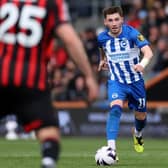 Scotland midfielder Billy Gilmour made his Brighton comeback in the 3-0 defeat at Bournemouth. (Photo by ADRIAN DENNIS/AFP via Getty Images)