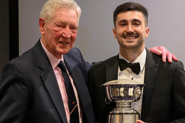 Lee Morton receives the award in London