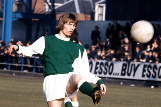 Alex Cropley in action for Hibs