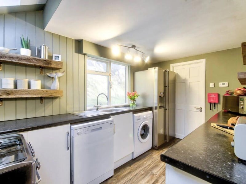 The kitchen has everything you need to make a delicious meal.