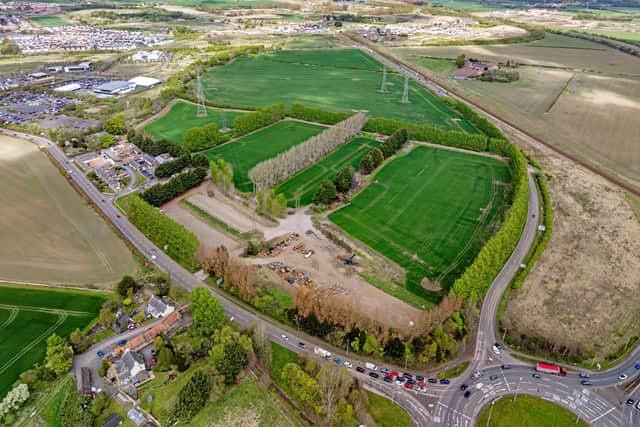 The area being marketed lies next to the busy and somewhat intimidating Sheriffhall roundabout, on Edinburgh’s city bypass.