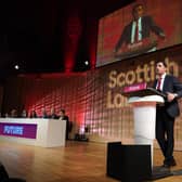 Scottish Labour leader Anas Sarwar speaking during the Scottish Labour conference at Glasgow Royal Concert Hall