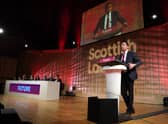 Scottish Labour leader Anas Sarwar speaking during the Scottish Labour conference at Glasgow Royal Concert Hall