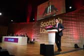 Scottish Labour leader Anas Sarwar speaking during the Scottish Labour conference at Glasgow Royal Concert Hall