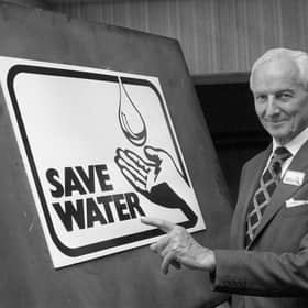 Amid the 1976 heatwave Lord Nugent, then chair of the National Water Council, launches a new Save Water symbol (Picture: PA)
Read less