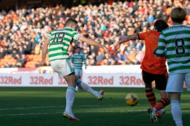 Tom Rogic curls in a sublime opener for Celtic (Photo by Ross Parker / SNS Group)