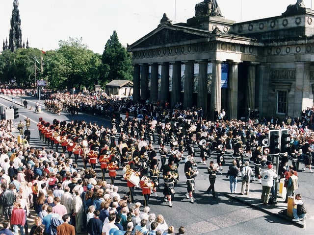 Big crowds turned out to see the 1996 Festival Cavalcade.