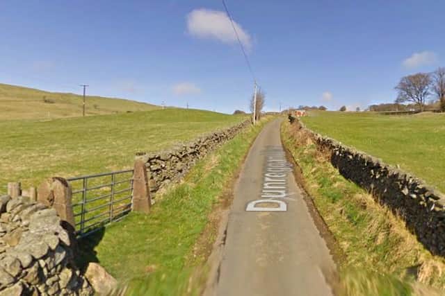 The man was discovered on the Dunreggan Brae near Moniaive at its junction with the A702 picture: Google pictures