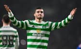 Celtic's Liel Abada celebrates making it 3-0 against Rangers.