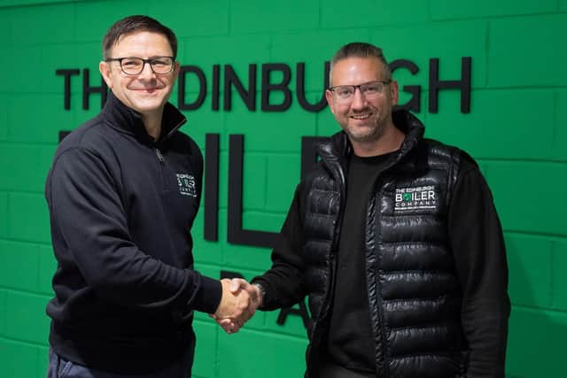 Graeme Porter, left, with Edinburgh Boiler Company's operations director Dougie Bell.