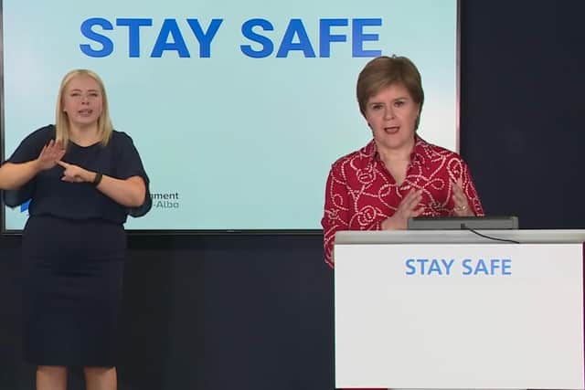 First Minister Nicola Sturgeon gave a Covid update on Friday.