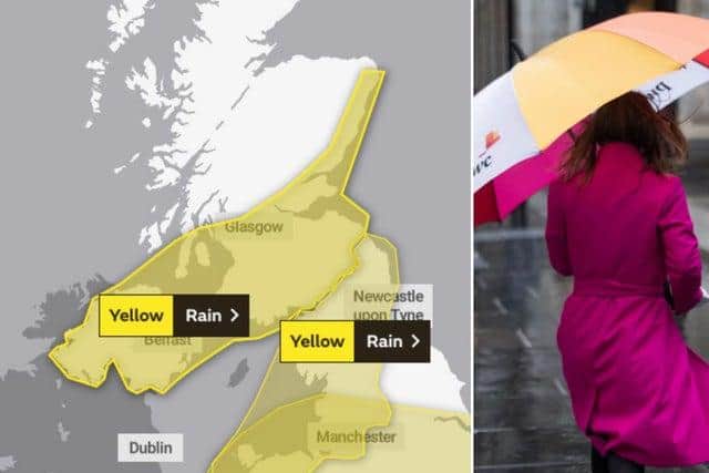A Met Office severe weather warning is in force until 6am on Wednesday.