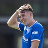 Connor Allan in action for Rangers during a UEFA Youth League match against Ajax.