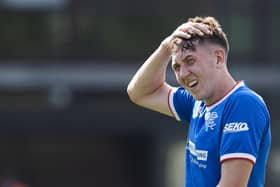 Connor Allan in action for Rangers during a UEFA Youth League match against Ajax.