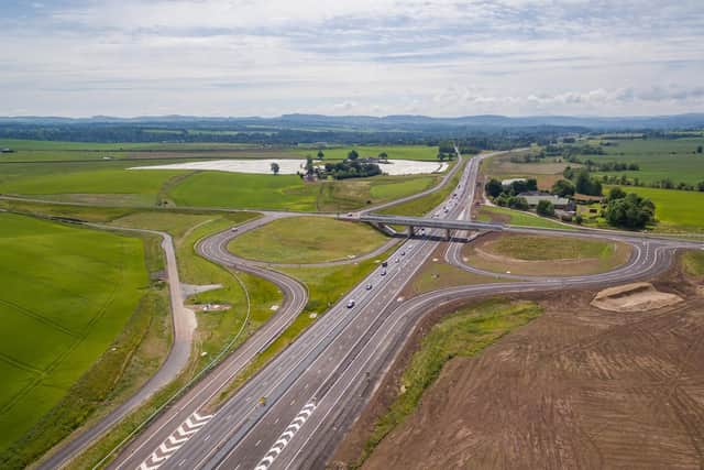 Looking south to the Stanley and Tullybelton junction on the new dualled section. Picture: Transport Scotland
