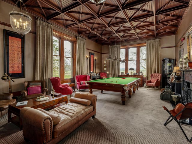 Interior: Accommodation is set across four storeys and includes a courtyard, orangery, greenhouse, gym, billiards room, kitchen, dining room and large drawing room. The White House and Penthouse are two newly added flats.
