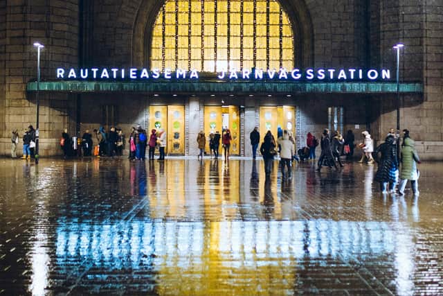 Helsinki rail station, one of the city's most iconic structures. Built in the early 20th century, it is an example of Art Nouveau splendour.
