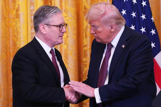 Keir Starmer and Donald Trump - pictured in February - announced a 'breakthrough' trade deal between the UK and US this week. Picture: Carl Court - Pool/Getty Images