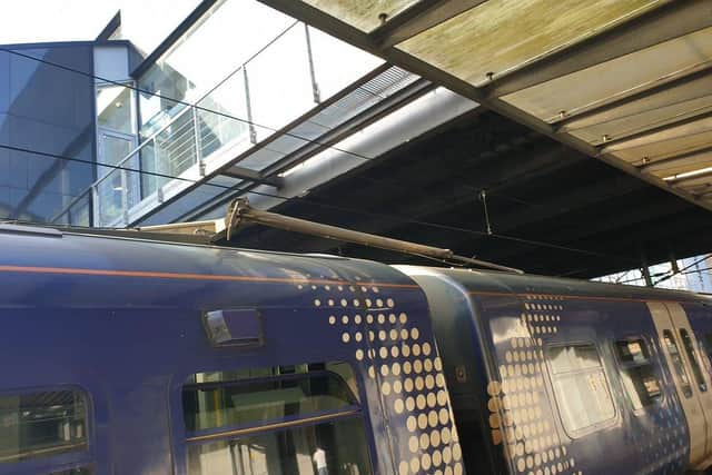 Damage to the pantograph of a ScotRail train, which takes electricity from the overhead lines. Picture: Network Rail Scotland