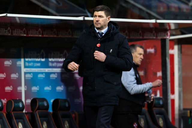 Steven Gerrard's Rangers side beat Dundee United 2-1 on his first visit to Tannadice  (Photo by Alan Harvey / SNS Group)