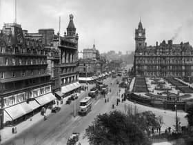 Princes Street in Edinburgh, pictured in around 1910, has always been evolving (Picture: Hulton Archive/Getty Images)