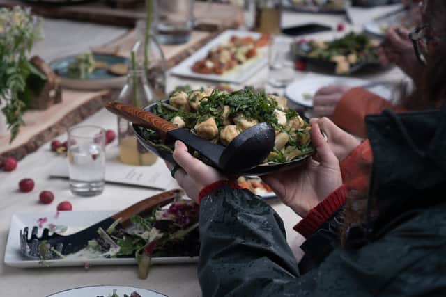 One of the delicious dishes served up at Milk, the first installment of the Gathering Table – an artistic and cultural project based in Aberdeenshire. Picture: Phoebe McBride