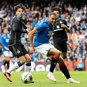 Cyriel Dessers during the pre-season friendly match against Hamburg, which Rangers won 2-1.