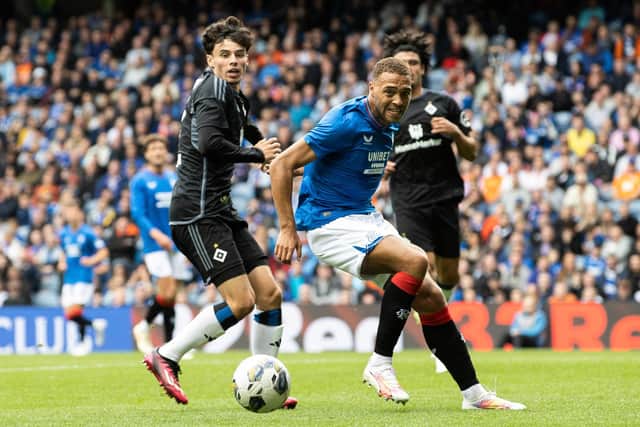 Cyriel Dessers during the pre-season friendly match against Hamburg, which Rangers won 2-1.