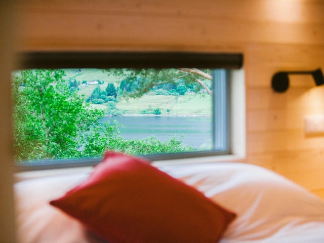 Wake up to views over the loch from the comfy king size bed (or two full size singles) in every bedroom.