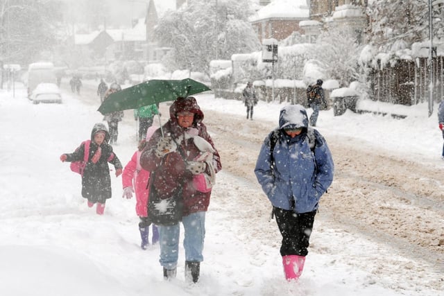 Freezing cold weather from Scandinavia brought record snowfall to Sheffield in December 2010 and overnight snow was two feet deep in many places - so shanks's pony was the only choice to get to work or school