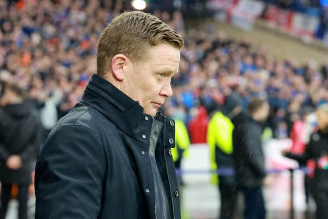 Aberdeen manager Barry Robson during the Viaplay Cup final against Rangers.