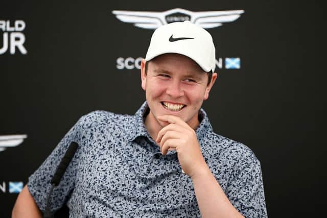 Bob MacIntyre smiles during a press conference prior to the Genesis Scottish Open at The Renaissance Club in East Lothian. Picture: Octavio Passos/Getty Images.