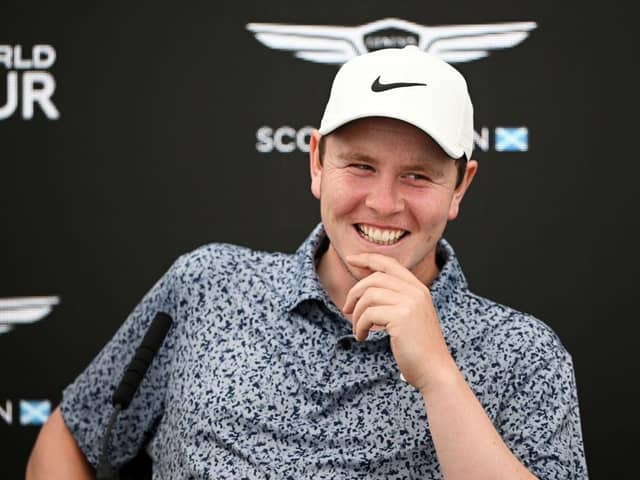 Bob MacIntyre smiles during a press conference prior to the Genesis Scottish Open at The Renaissance Club in East Lothian. Picture: Octavio Passos/Getty Images.