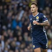 Eamonn Brophy playing for Scotland against Cyprus in 2019. He hopes to add to his solitary cap
