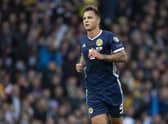 Eamonn Brophy playing for Scotland against Cyprus in 2019. He hopes to add to his solitary cap