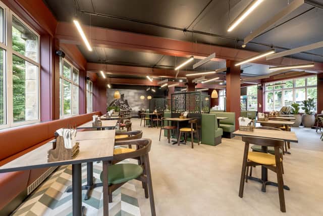 Another view of the new-look interior of the Grasslands Café area at Edinburgh Zoo's historic Mansion House. Picture: Alan Rennie Photography