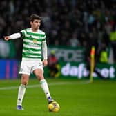 Celtic's Matt O'Riley in action against Dundee United.  (Photo by Rob Casey / SNS Group)