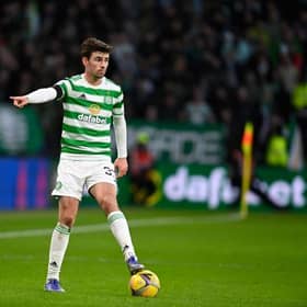 Celtic's Matt O'Riley in action against Dundee United.  (Photo by Rob Casey / SNS Group)