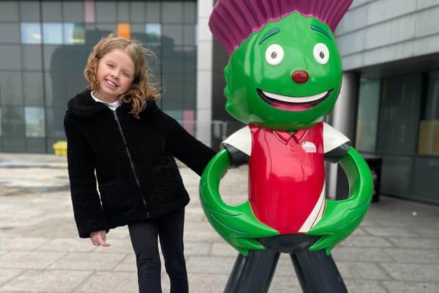Olivia's eczema is now under control thanks to treatment.