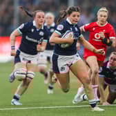 Scotland's Lisa Thomson in action in the Women's Six Nations opener against Wales at The Hive Stadium. (Photo by Ewan Bootman / SNS Group)